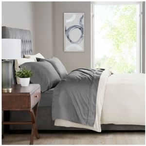 Comfort Classics 525 Thread Count Cotton Rich Sheet Set, Grey, Cal King